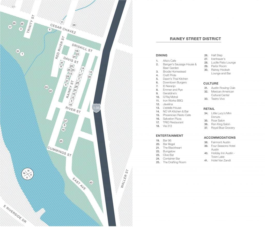 Rainey District Lifestyle Map - Downtown Austin Texas