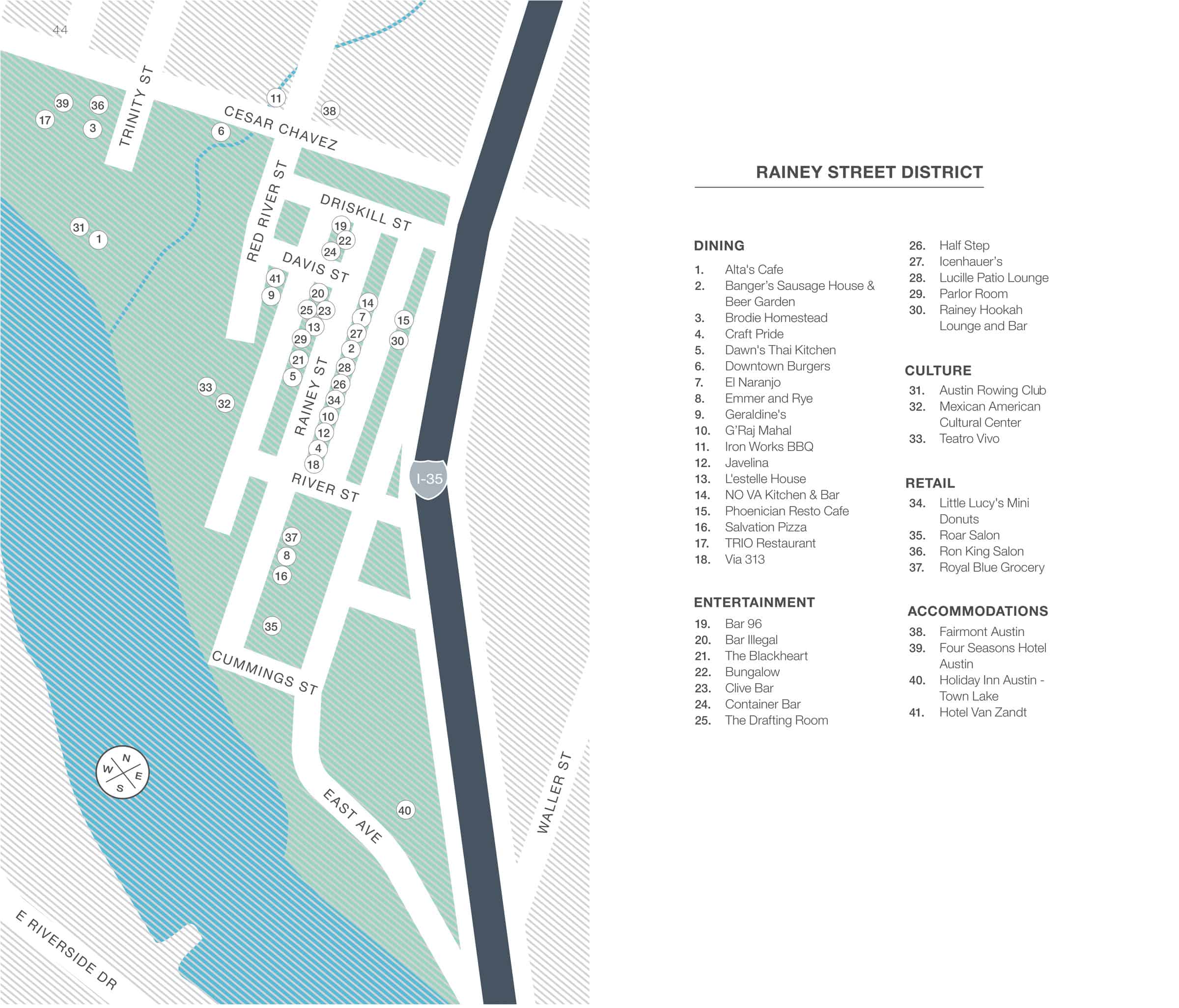 Rainey District Lifestyle Map - Downtown Austin Texas