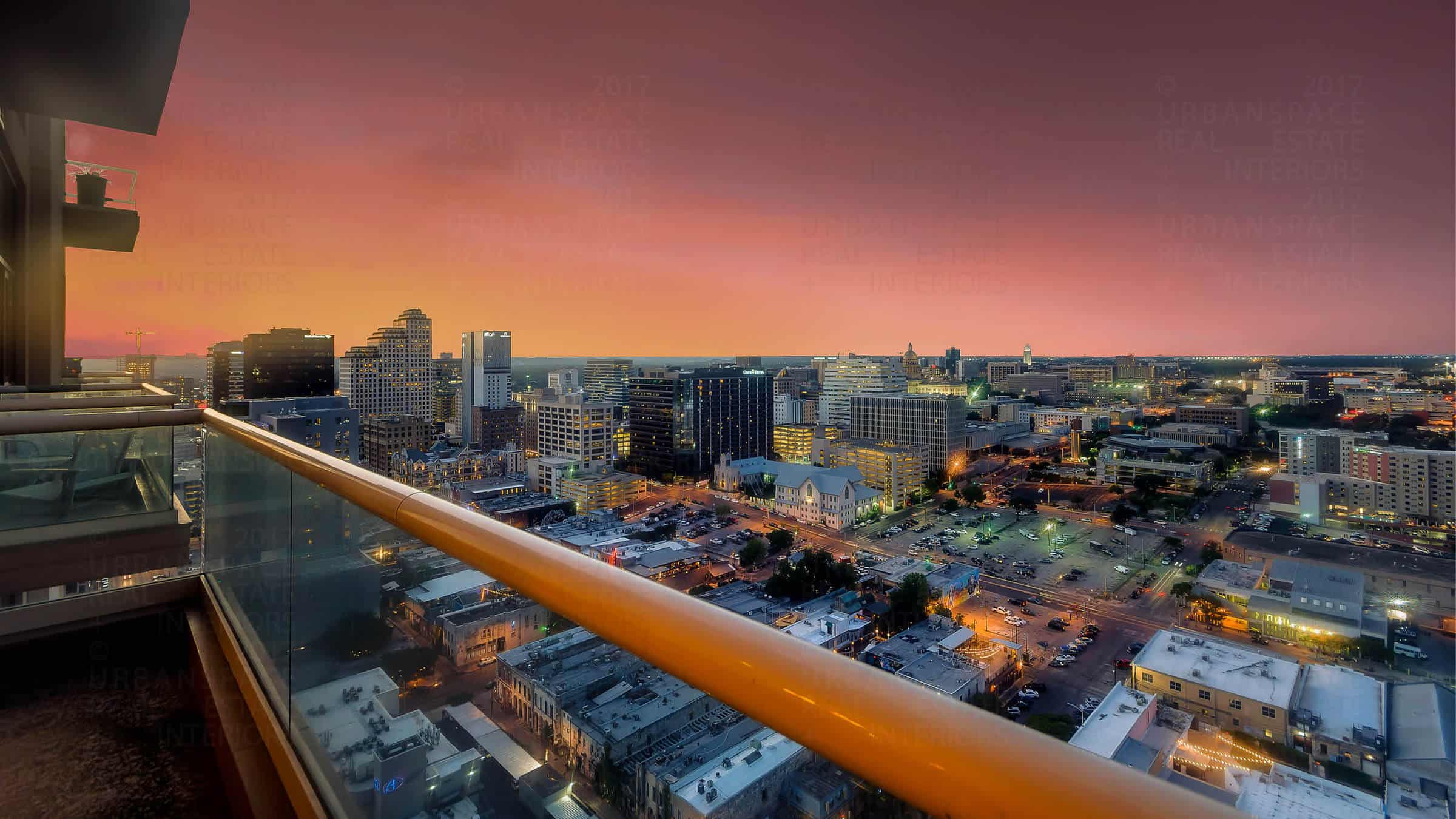 skyline view downtown austin balcony view 5 fifty five