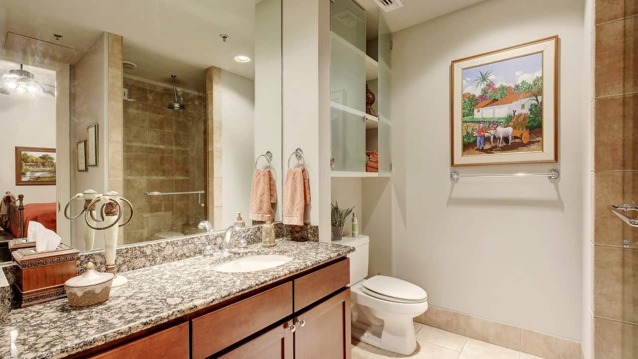 bathroom austin city lofts walk-in shower condo