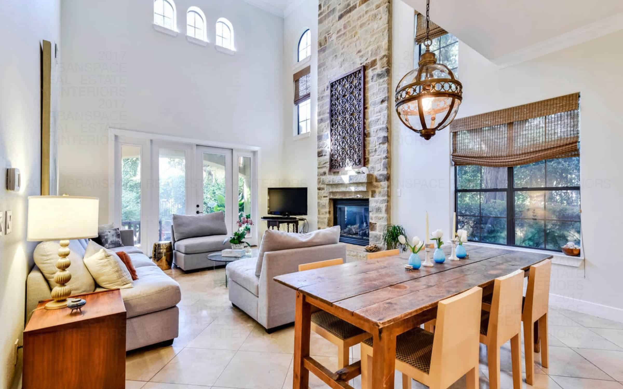 dining area natural light windows liberty park house austin