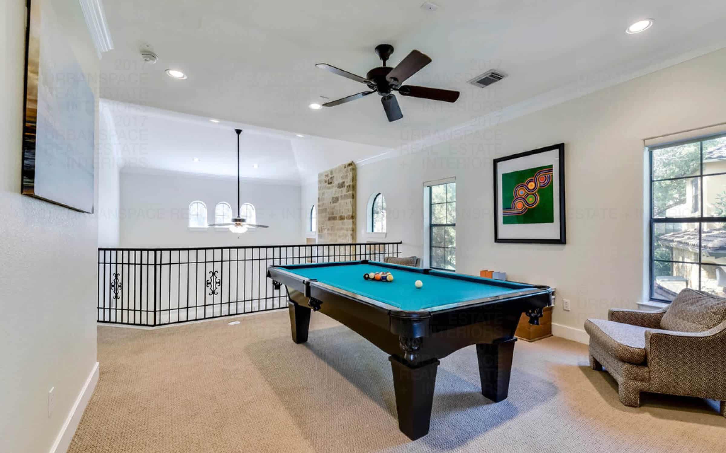 upstairs entertainment area carpet austin house liberty park