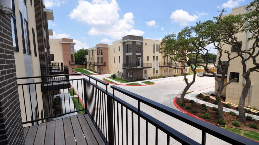 balcony view of village on congress downtown austin