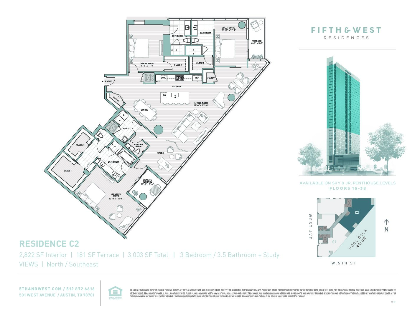 501 West Ave, #2303 - C2 Floor Plan 501 West Ave, #2303 - C2 Floor Plan