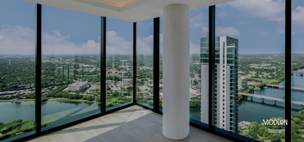 Modern condo residence for sale with lake view downtown Austin